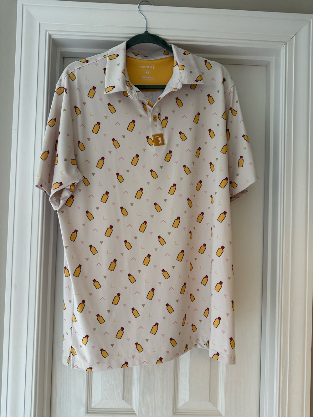 Men's “Fireball” Cream Polo